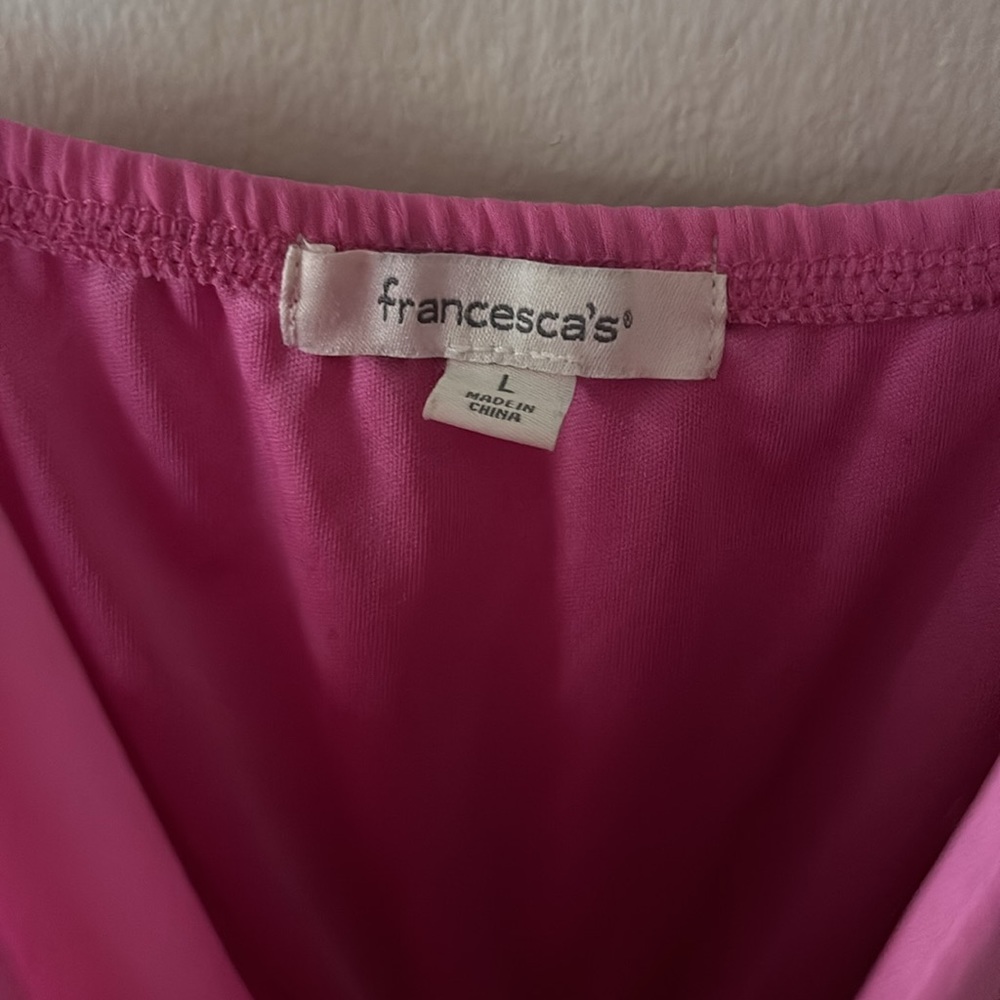 Francesca’s Hot Pink Romper - Picture 2 of 4